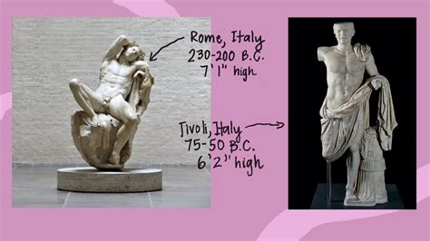 What was a major difference between Greek and Roman art? And why did Romans prefer their statues with a touch of humor?